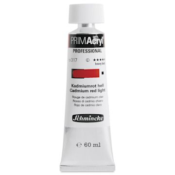 Open in modal - Schmincke Primacryl Professional Acrylic Paint - Cadmium Red Light, 60 ml Tube