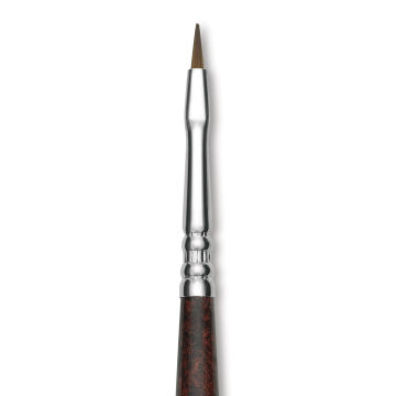Escoda Prado Tame Synthetic Brush - Bright, Short Handle, Size 1 (Close-up of brush)