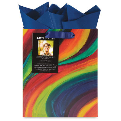 ArtLifting Gift Bag, Twizzle (gift bag with blue tissue paper)