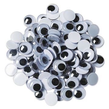 Open in modal - Creativity Street Colored Wiggle Eyes - Black, Assorted Sizes, Round Self-Stick, Pkg of 100 - out of packaging