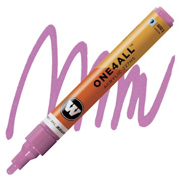 Open in modal - Molotow One4All Acrylic Marker - 4 mm, Fuchsia Pink marker and swatch