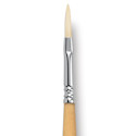Escoda Clasico Chungking White Bristle Brush - Long Filbert, Long Handle, Size 4
