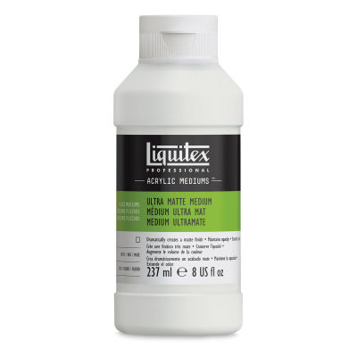Liquitex Fluids Acrylic Medium - Ultra Matte, 8 oz. Front of bottle.