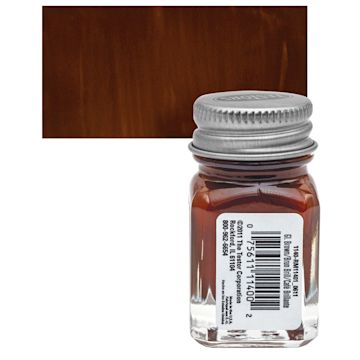 Open in modal - Testors Enamel Paint - Brown, 1/4 oz bottle and swatch