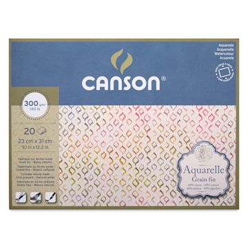 Open in modal - Canson Aquarelle Block - Blick Exclusive! 9.1" x 12.2", Cold Press, front cover