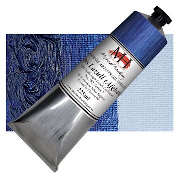 Open in modal - Michael Harding Artists Oil Paint - Lapis Lazuli, 225 ml tube and swatch