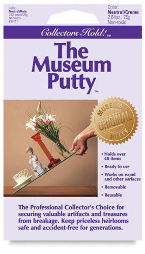 Collectors Hold Museum Putty Non-Toxic & Non-Damaging ‎4 Pack White Samples  2X3