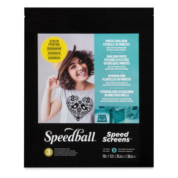 Speedball Speed Screens Refill Pack - Package of 3, 10" x 12" (Front of packaging)