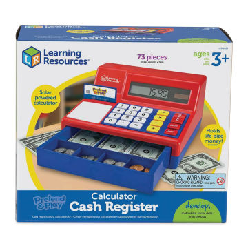 Learning Resources Pretend & Play Calculator Cash Register (front of packaging)