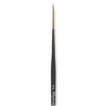 Open in modal - Raphaël Stradivarius Synthetic Kolinsky Sable Brush - Rigger, Size 2, Short Handle, close-up