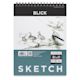 
Blick Studio Sketch Pad- 8 1/2" x 11" 100 Sheets. Front of pad, wirebound at top.