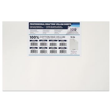 Open in modal - Pacific Arc Drafting Vellum Sheet Pack - 11" x 17", Pkg of 100, packaging