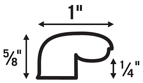 MCS Trendsetter Acrylic Poster Frame - Schematic showing dimensions of frame