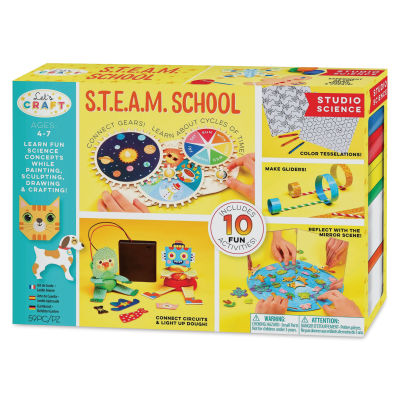 Let's Craft S.T.E.A.M. School Studio Science Set (front of packaging)