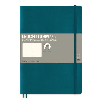 Leuchtturm1917 Blank Softcover Notebook - Pacific Green, 7" x 10"