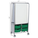 Gratnells MakerHub Cart - Silver with Grass Green