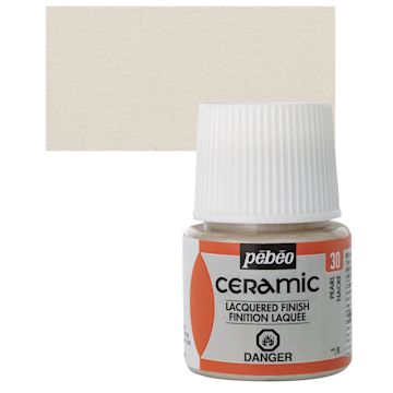 Open in modal - Pebeo Ceramic Paint - Pearl, 45 ml bottle and swatch