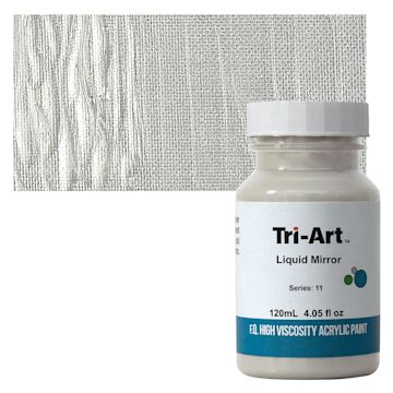 Open in modal - Tri-Art High Viscosity Artist Acrylic - Liquid Mirror, 120 ml jar and swatch
