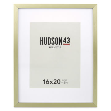 Hudson 43 Gallery Metallic Frames - Brass, 16" x 20" (Front of frame)