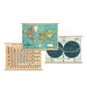 Cavallini Horizontal Vintage Poster Hanging Kit (Three kits holding example posters)