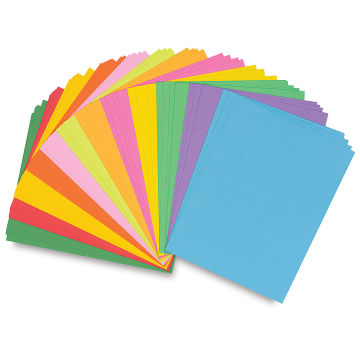 Hygloss Bright Tag Paper - Tag Paper fanned to show colors included in Assortment