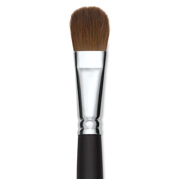 Open in modal - Old Holland Kolinsky Sable Brush - Filbert, Long Handle, Size 22 close up