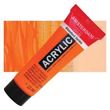 Open in modal - Amsterdam Standard Series Acrylic - Reflex Orange, 20 ml Tube and swatch