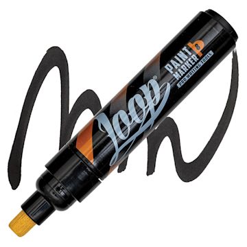Open in modal - Loop Paint Marker - Black, 8 mm marker and swatch