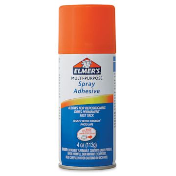 Open in modal - Elmer’s Multi-Purpose Spray Adhesive - 4 oz, Cap On, Front Of Can