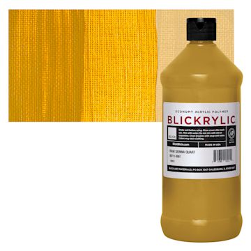 Open in modal - Blickrylic Student Acrylic - Raw Sienna, Quart and swatch