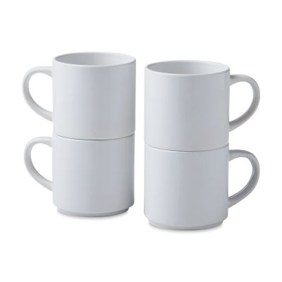 Cricut Stackable Mug Blanks - Package of 4, White, 10 oz (Out of packaging)