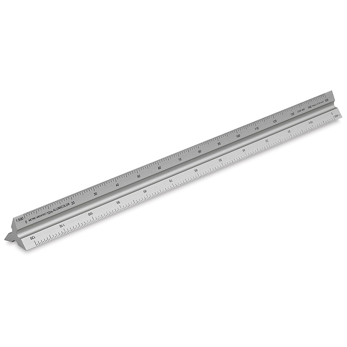 Ocm Metric Triangular Engineer Scale Ruler (Professional Grade Solid Aluminum) 30cm Metric