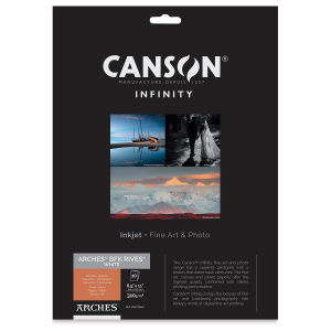 Canson Infinity Arches BFK Rives Inkjet Fine Art and Photo Paper - 8-1/2" x 11", White, 310 gsm, Package of 10