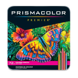 Prismacolor Premier Colored Pencils - Assorted Colors, Set of 72. Front of package.