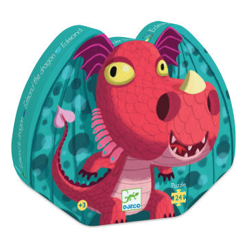 Djeco Silhouette Puzzle - Front view of Edmond the Dragon package