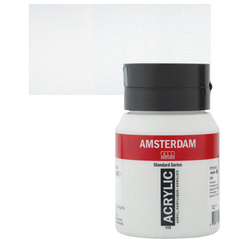 Amsterdam Standard Series Acrylic Paints - Titanium White, 120ml