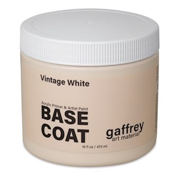 Open in modal - Gaffrey Acrylic Base Coat - Vintage White, 16 oz Jar