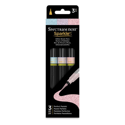 Spectrum Noir Sparkle Glitter Brush Pens - Perfect Pastels, Set of 3