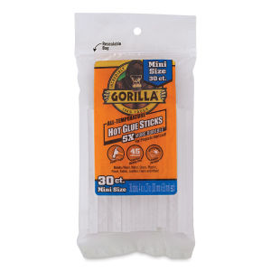 Gorilla Glue Mini Hot Glue Sticks - Pkg of 30, 4"