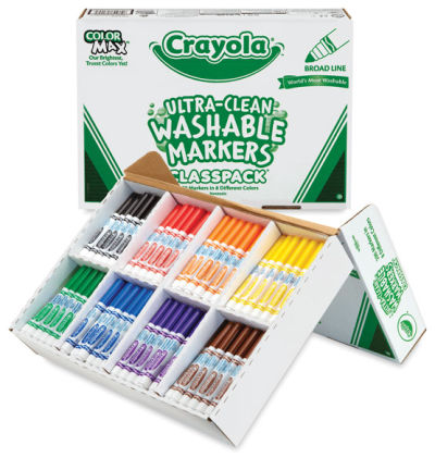 Crayola Ultra-Clean Washable Markers, assorted classpack of 200, broad line 