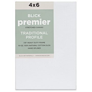 Open in modal - Blick Premier Stretched Cotton Canvas - Traditional Profile, Splined, 4" x 6", front