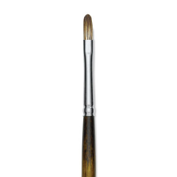 Silver Brush Monza Synthetic Mongoose Artist Brush - Long Handle, Filbert, Size 2 (close up)