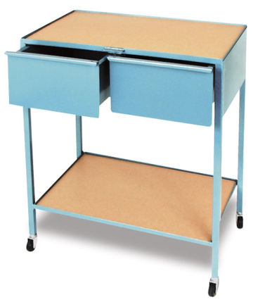 Open in modal - Klopfenstein Steel Taborets - Angled view of Side by side 2-Drawer Taboret shown