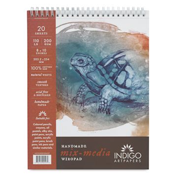 Open in modal - Indigo Artpapers Mixed Media Wiropad - 8" x 10", front cover