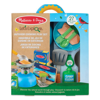 Melissa & Doug Let's Explore Outdoor Cooking Play Set, front of the packaging
