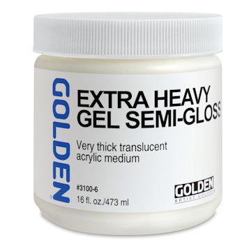 Open in modal - Golden Extra Heavy Acrylic Gel Medium - Semi-Gloss, 16 oz jar