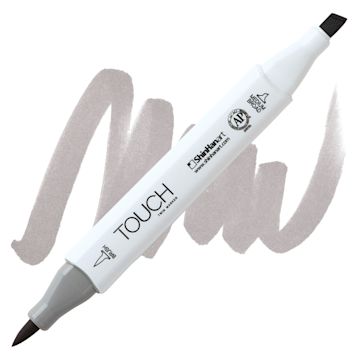 Open in modal - ShinHan Touch Twin Brush Marker - Warm Grey 3 WG3 marker and swatch
