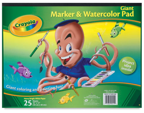 Crayola 25 Page Giant Marker & Watercolor Pad
