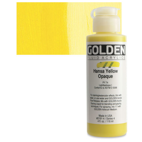 Hansa Yellow Medium (4oz Fluid Acrylic)