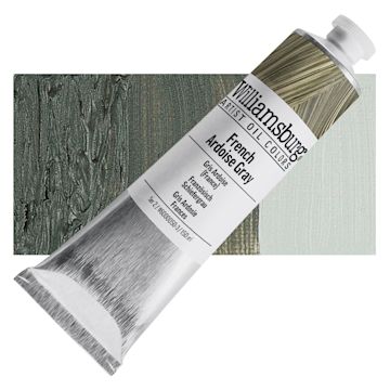 Open in modal - Williamsburg Handmade Oil Paint - French Ardiose Grey, 150 ml tube and swatch